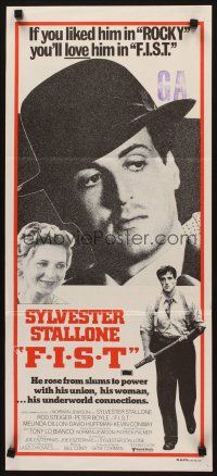 3y589 F.I.S.T. Aust daybill '77 great images of Sylvester Stallone, Melinda Dillon!