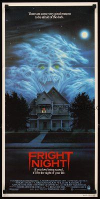 3y618 FRIGHT NIGHT Aust daybill '85 Roddy McDowall, there are good reasons to be afraid of the dark!