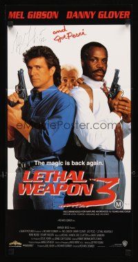3y737 LETHAL WEAPON 3 Aust daybill '92 great image of cops Mel Gibson, Glover, & Joe Pesci!
