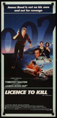 3y739 LICENCE TO KILL Aust daybill '89 Timothy Dalton as James Bond, he's out for revenge!