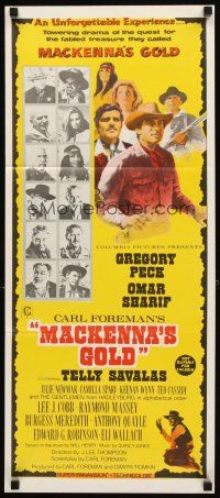 3y750 MacKENNA'S GOLD Aust daybill '69 Gregory Peck, Omar Sharif, Telly Savalas & Julie Newmar!