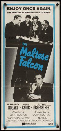 3y757 MALTESE FALCON Aust daybill R80s Humphrey Bogart, Peter Lorre, directed by John Huston!