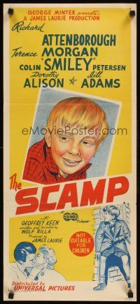 3y900 SCAMP Aust daybill '61 Richard Attenborough, Terence Morgan, stone litho art!