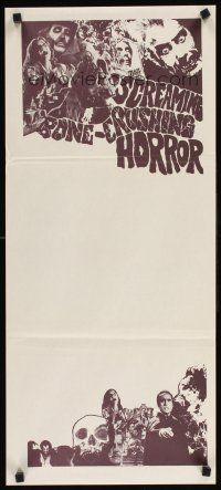 3y903 SCREAMING BONE-CRUSHING HORROR Aust daybill '70s horror stock poster, cool art images!