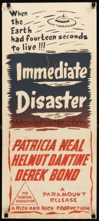 3y964 STRANGER FROM VENUS Aust daybill '54 Patricia Neal in rare Day the Earth Stood Still remake!