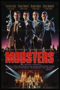 3y355 MOBSTERS Aust mini poster '91 Christian Slater, Patrick Dempsey & Richard Grieco w/guns!