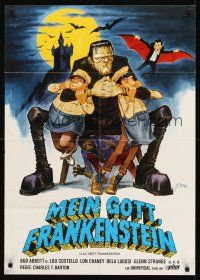 3y175 ABBOTT & COSTELLO MEET FRANKENSTEIN German R70 Wolfman & Dracula after Bud & Lou, Dill art!