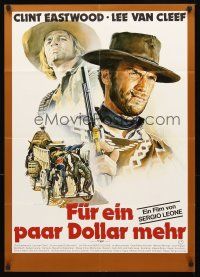 3y242 FOR A FEW DOLLARS MORE German R78 Sergio Leone, Casaro art of Eastwood & Klaus Kinski!