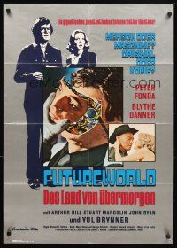 3y245 FUTUREWORLD German '77 a world where you can't tell the mortals from the machines!