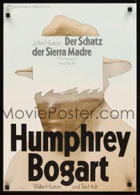 3y168 TREASURE OF THE SIERRA MADRE German 16x23 R66 Humphrey Bogart, Holt, different Hillmann art!