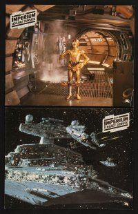 3y096 EMPIRE STRIKES BACK 2 German LCs '80 George Lucas sci-fi classic, C-3PO & star destroyer!