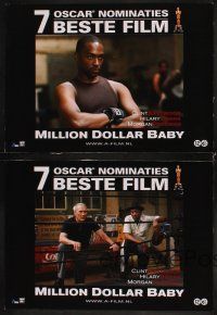 3y020 MILLION DOLLAR BABY 4 Dutch LCs '05 Clint Eastwood, boxer Hilary Swank, Morgan Freeman
