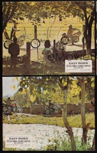 3y095 EASY RIDER 3 German LCs '69 Peter Fonda, motorcycle biker classic directed by Dennis Hopper!