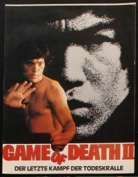 3y075 GAME OF DEATH II 16 German LCs '81 Si wang ta, great action images of Bruce Lee!