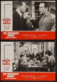 3y061 DESPERATE HOURS 8 Spanish LCs R80s Humphrey Bogart, Fredric March, William Wyler