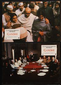 3y051 GANDHI 12 Spanish LCs '82 Ben Kingsley as The Mahatma, directed by Richard Attenborough!