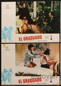 3y069 GRADUATE 5 Spanish LCs R80 images of Dustin Hoffman, Katharine Ross & Anne Bancroft!