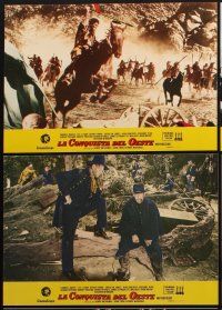 3y068 HOW THE WEST WAS WON 6 Spanish LCs R84 John Ford epic, Debbie Reynolds, Gregory Peck!