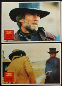 3y029 PALE RIDER 6 Yugoslavian LCs '85 cool images of cowboy Clint Eastwood in action!