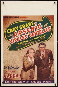 4a386 ARSENIC & OLD LACE Belgian '48 Cary Grant, Priscilla Lane, Josephine Hull, Frank Capra!
