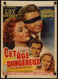 4a443 IF THIS BE SIN Belgian '50 Myrna Loy, Roger Livesey, Peggy Cummins, Richard Greene!