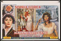 4a459 MADAME SANS GENE Belgian '62 wonderful different art of sexy Sophia Loren!