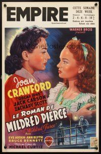 4a466 MILDRED PIERCE Belgian '50 Michael Curtiz, great different art of Joan Crawford & Ann Blyth!
