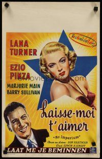 4a471 MR. IMPERIUM Belgian '51 different art of super sexy Lana Turner & singer Ezio Pinza!