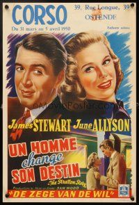 4a519 STRATTON STORY Belgian '49 James Stewart in baseball uniform and with June Allyson!