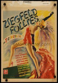 4a546 ZIEGFELD FOLLIES Belgian '45 best full-length artwork of sexiest showgirl Lucille Ball!