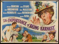 4a332 IMPORTANCE OF BEING EARNEST British quad '53 cool art from Oscar Wilde's comedy!