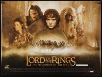 4a338 LORD OF THE RINGS: THE FELLOWSHIP OF THE RING British quad '01 montage of top cast!