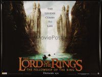 4a339 LORD OF THE RINGS: THE FELLOWSHIP OF THE RING teaser British quad '01 Tolkien, Argonath!