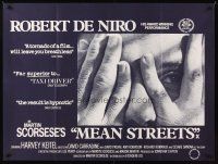 4a346 MEAN STREETS British quad R70s Martin Scorsese classic, Harvey Keitel close-up!