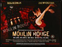 4a350 MOULIN ROUGE advance British quad '01 Nicole Kidman, Ewan McGregor, directed by Baz Luhrmann!