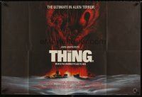4a367 THING British quad '82 John Carpenter, cool sci-fi horror art, the ultimate in alien terror!