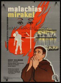4a595 MIRACLE OF FATHER MALACHIA Danish '62 Bernhard Wicki, cool Stilling art of smoking woman!