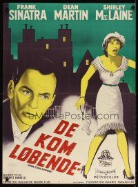 4a629 SOME CAME RUNNING Danish '59 art of Frank Sinatra w/full-length Shirley MacLaine!