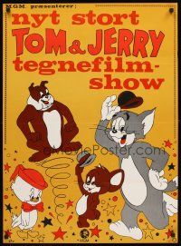 4a648 NYT STORT TOM & JERRY TEGNEFILM-SHOW Danish '60s wonderful art of classic cat & mouse!