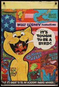 4a308 IT'S TOUGH TO BE A BIRD English double crown '70 rare Disney cartoon, great wacky artwork!
