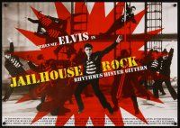4a044 JAILHOUSE ROCK German 16x23 R03 classic image of rock & roll king Elvis Presley!