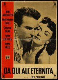 4a276 FROM HERE TO ETERNITY Italian photobusta '53 portrait of Montgomery Clift & Donna Reed!