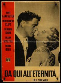 4a275 FROM HERE TO ETERNITY Italian photobusta '53 image of Burt Lancaster & Deborah Kerr!