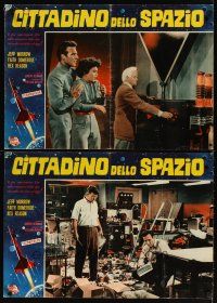 4a301 THIS ISLAND EARTH 3 Italian photobustas R64 sci-fi classic, Jeff Morrow, Faith Domergue!
