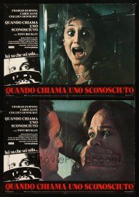 4a304 WHEN A STRANGER CALLS 6 Italian photobustas '80 every babysitter's nightmare becomes real!
