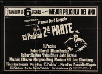 4a142 GODFATHER PART II Spanish '74 Al Pacino in Francis Ford Coppola classic crime sequel!