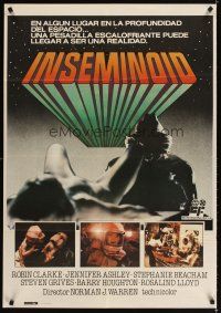 4a147 INSEMINOID Spanish '82 really wild sci-fi horror-birth space spawn image!