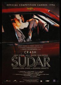 4a078 CRASH video Yugoslavian 17x25 '96 David Cronenberg, James Spader, bizarre sex movie!