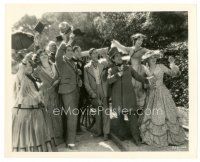 4b069 ACTRESS 8x10 still '28 great portrait of Norma Shearer & entire top cast waving goodbye!