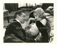 4b072 AFTER OFFICE HOURS 8x10 still '35 romantic c/u of Clark Gable & sexy Constance Bennett!